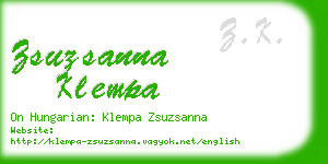 zsuzsanna klempa business card